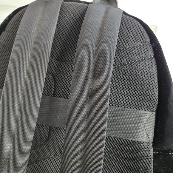 Salvatore Ferragamo Black Velvet Backpack with Front Pocket main image 13
